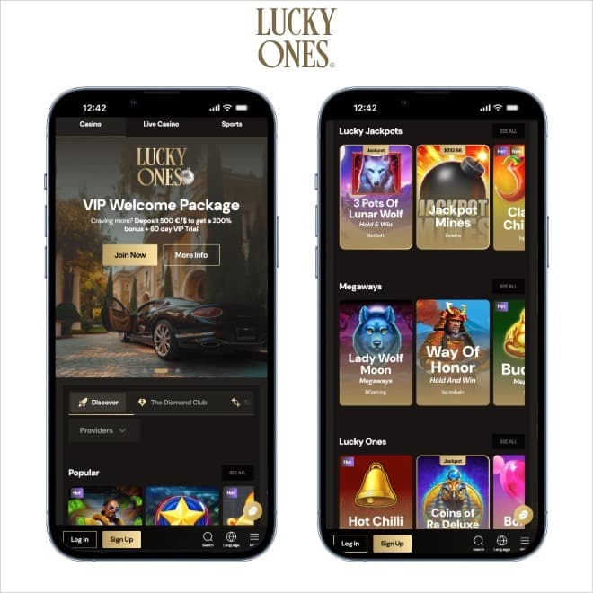 luckyones screenshots on mobile